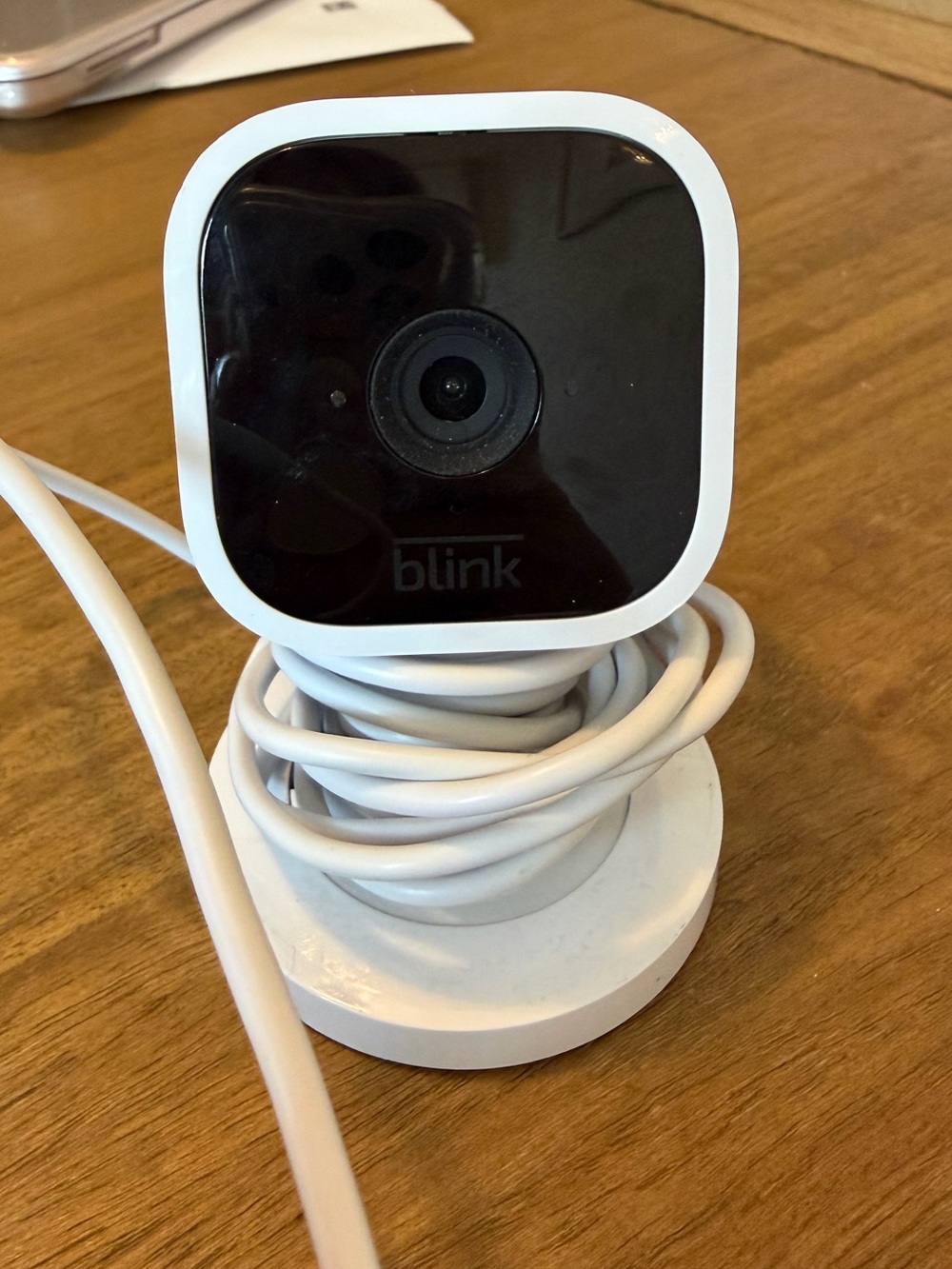 Amazon Blink Mini Wired Indoor Security Camera - White